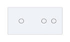 Сенсорний вимикач 3 канали (1-2) з дистанційним управлінням Livolo білий скло (VL-C701R/C702R-11), фото 2