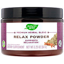 Порошок для розслаблення і заспокоєння nature's Way "Relax Powder Premium Herbal Blend" трав'яна суміш (64 м)