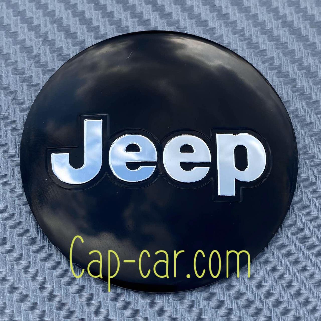 Наклейки для дисків з емблемою Jeep. 60мм. ( Джип ) Ціна вказана за комплект з 4-х штук