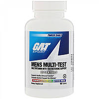 GAT Sport, Mens Multi + Test (60 таб.), мужские витамины + тестостерон