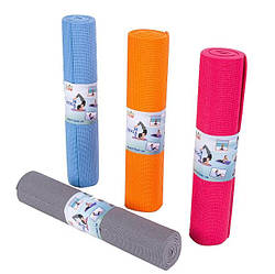 Коврик для йоги та фітнеса GreenCamp 5 мм, 173*61*5 (GC611735) рожевий