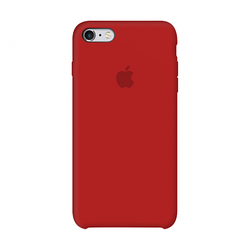 Силіконовий чохол на айфон/iphone 6\6S червоний/red + захисне скло в подарунок
