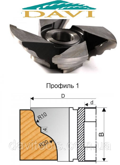 Фреза для виготовлення плінтуса 125х32 L60 Профіль 1 ІК Петровський, фото 1