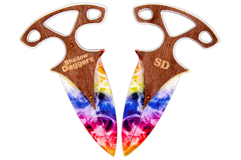 Дерев'яний тичковий ніж із гри Counter Strike, райдужний градієнт, фото 1