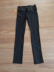 Строгі молодіжні штани в смужку Розмір М