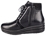 Жіночі ортопедичні черевики на шнурівці 17-104 чорні (36-41 розмір), фото 3