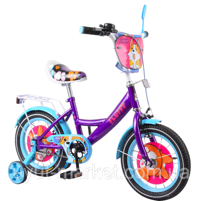 Двухколесный детский велосипед 14" от 3 лет с TILLY Fluffy - фото 1 - id-p1172545834