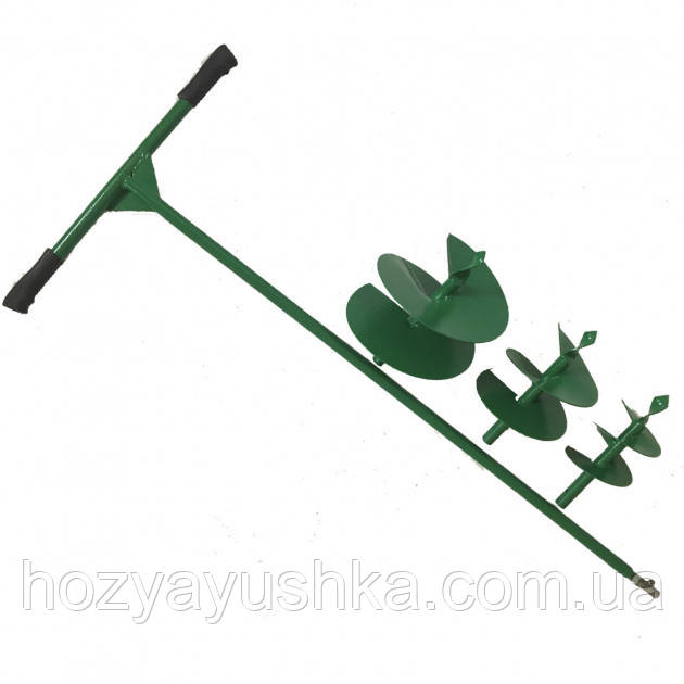 Ямобур шнековий із трьома насадками, фото 1