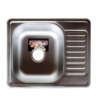 Мийка для кухні з нержавіючої сталі 08 мм Platinum 5848 decor, фото 1