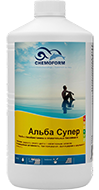 Рідкий концентрований альгіцид Альба Супер в пляшці 1 літр