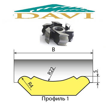Фреза для виготовлення рейкового плінтуса 125х32 L36 Профіль 1 напаяна Р6М5 Vatzo
