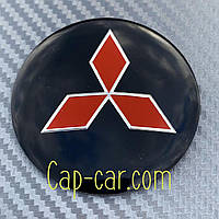 Наклейки для дисків з емблемою Mitsubishi. 60мм. ( Мітсубісі ) Ціна вказана за комплект з 4-х штук