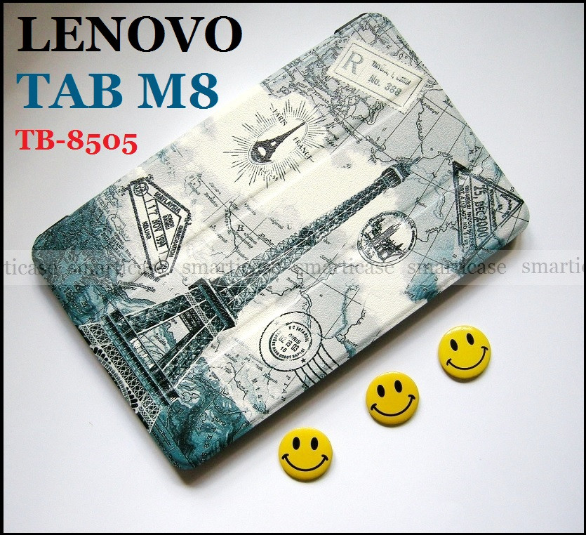 Чехол книжка c Эйфелевой башней для Lenovo Tab M8 (tb-8505X tb8505F) - фото 1 - id-p1172555380