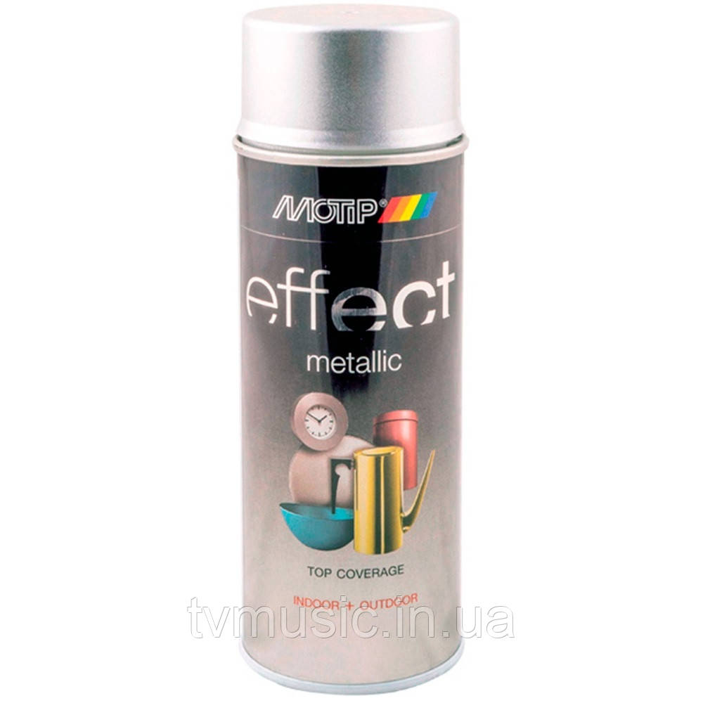 Аерозольна фарба з ефектом металік Motip Deco Effect Metallic Свердлястий 302503 400 мл, фото 1