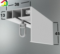 Карниз потолочный 1-ый пластиковый 3,50 метра, однорядный багет шина, карнизы ОМ, цена карниза за комплект - фото 6 - id-p1172565854