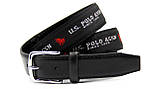 Ремінь POLO тканинний шкіряний брендовий, фото 2