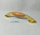 Ручка меблева  метал + пластик 128 мм Золото, фото 5