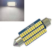 Автомобильная LED лампа C5W 41мм 12V 36smd 3014 светодиодная с драйвером, белый цвет света