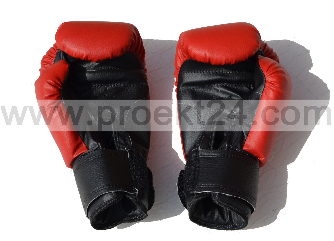 Боксерские перчатки BOXER 10 оz кожвинил красные - фото 7 - id-p4263199