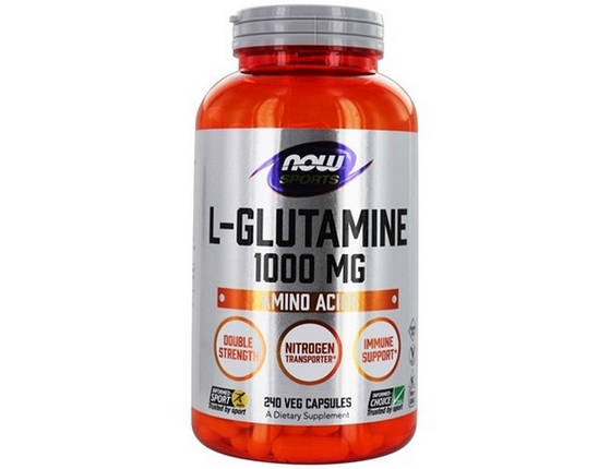 Глютамін NOW L-Glutamine 1000 мг 240 капс, фото 3