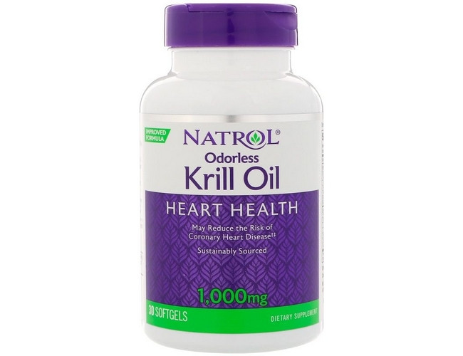 Масло кріля Natrol Odorless Krill Oil Heart Health 1000 мг 30 гел капс омега 3