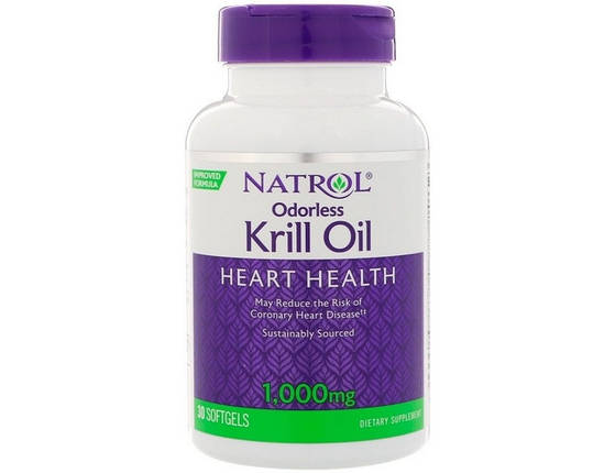 Масло кріля Natrol Odorless Krill Oil Heart Health 1000 мг 30 гел капс омега 3, фото 2