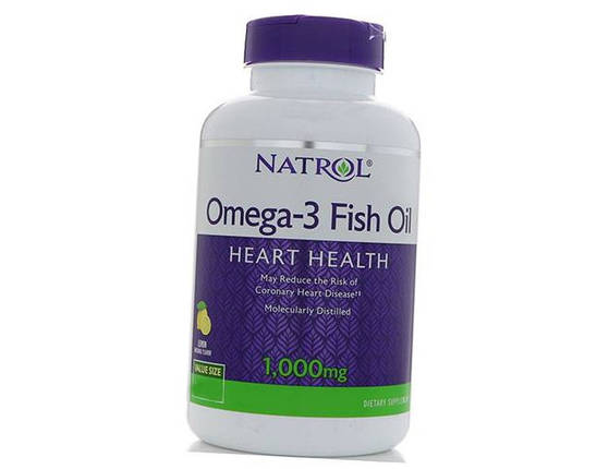 Омега 3 Natrol Omega-3 Fish Oil Heart Health 1200 мг 60 капс гел, фото 2