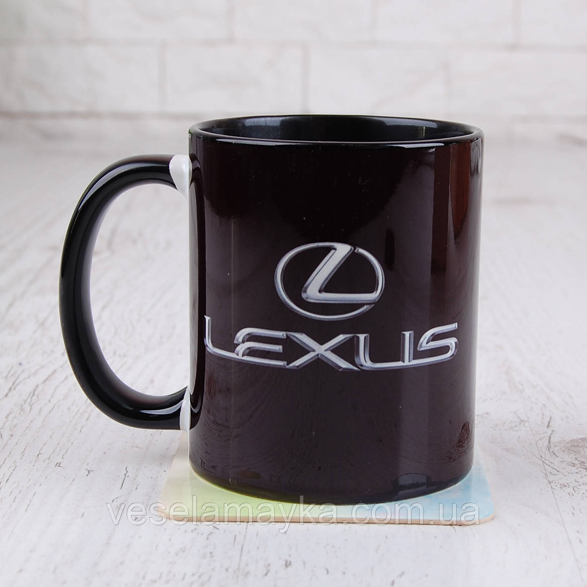 Чорна чашка Lexus (Лексус), фото 1