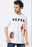 Чоловіча футболка Never M207 біла, фото 2
