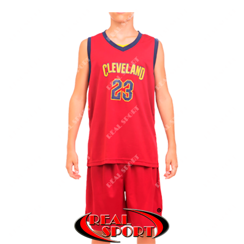 Баскетбольна форма Cleveland James №23 червона