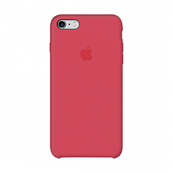 Силіконовий чохол на айфон/iphone 6\6S червоно-малиновий/red raspberry + захисне скло в подарунок