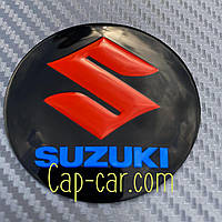 Наклейки для дисков с эмблемой Suzuki (Сузуки) 60мм. Цена указана за комплект из 4-х штук