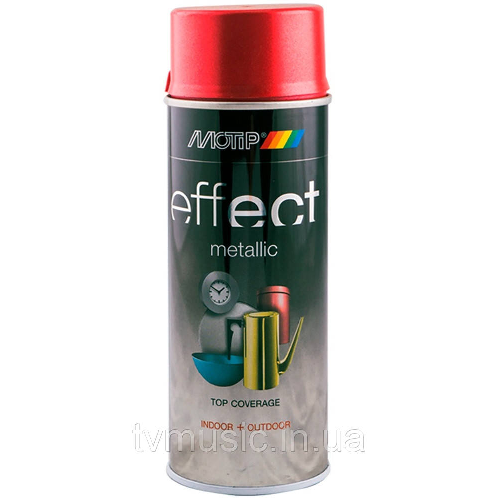 Аерозольна фарба з ефектом металік Motip Deco Effect Metallic Червоний 302511 400 мл
