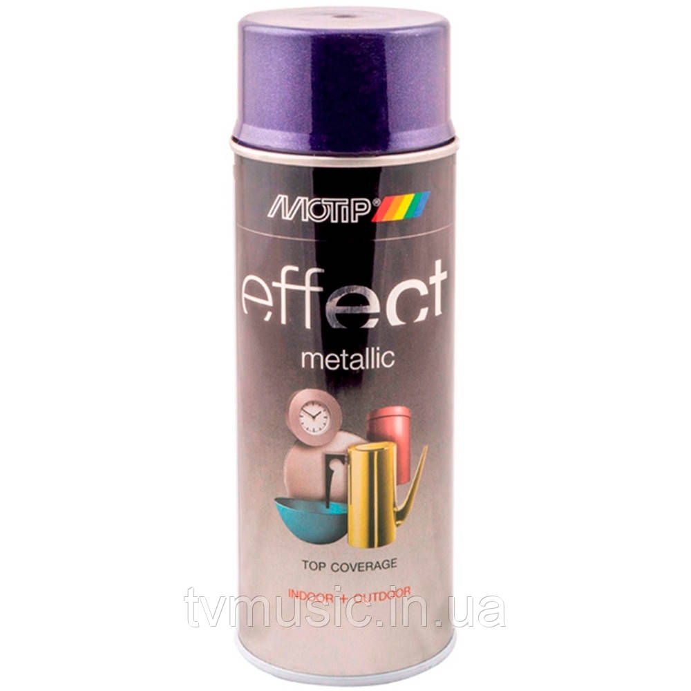 Аерозольна фарба з ефектом металік Motip Deco Effect Metallic Фіолетовий 302512 400 мл