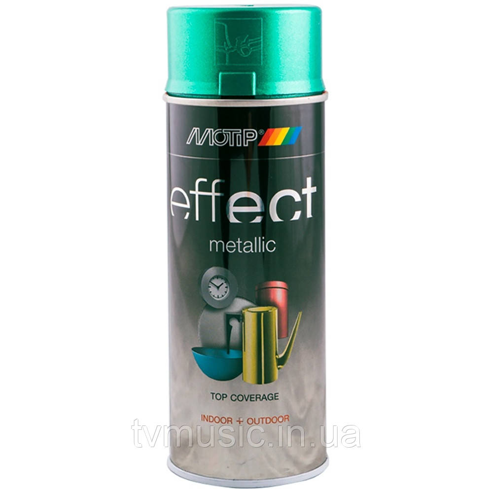 Аерозольна фарба з ефектом металік Motip Deco Effect Metallic Зелений 302513 400 мл