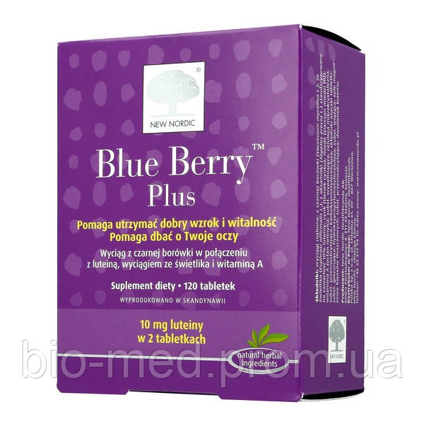 Blue Berry Plus — біологічно активна добавка для очей, 120 шт., фото 1