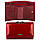 Жіночий шкіряний гаманець компактний Kafa AE214 з rfid-блокуванням, червоний лаковий, фото 10