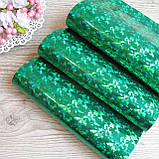 Екошкіра голограма зеленого кольору, 21 на 30 см. - 20 грн, фото 2
