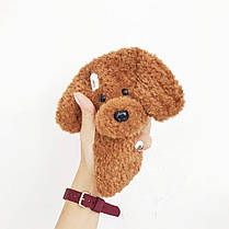 Чохол/ Панель Alitek для Apple iPhone Айфон X/Xs Teddy Dog Brown (плюш), фото 5