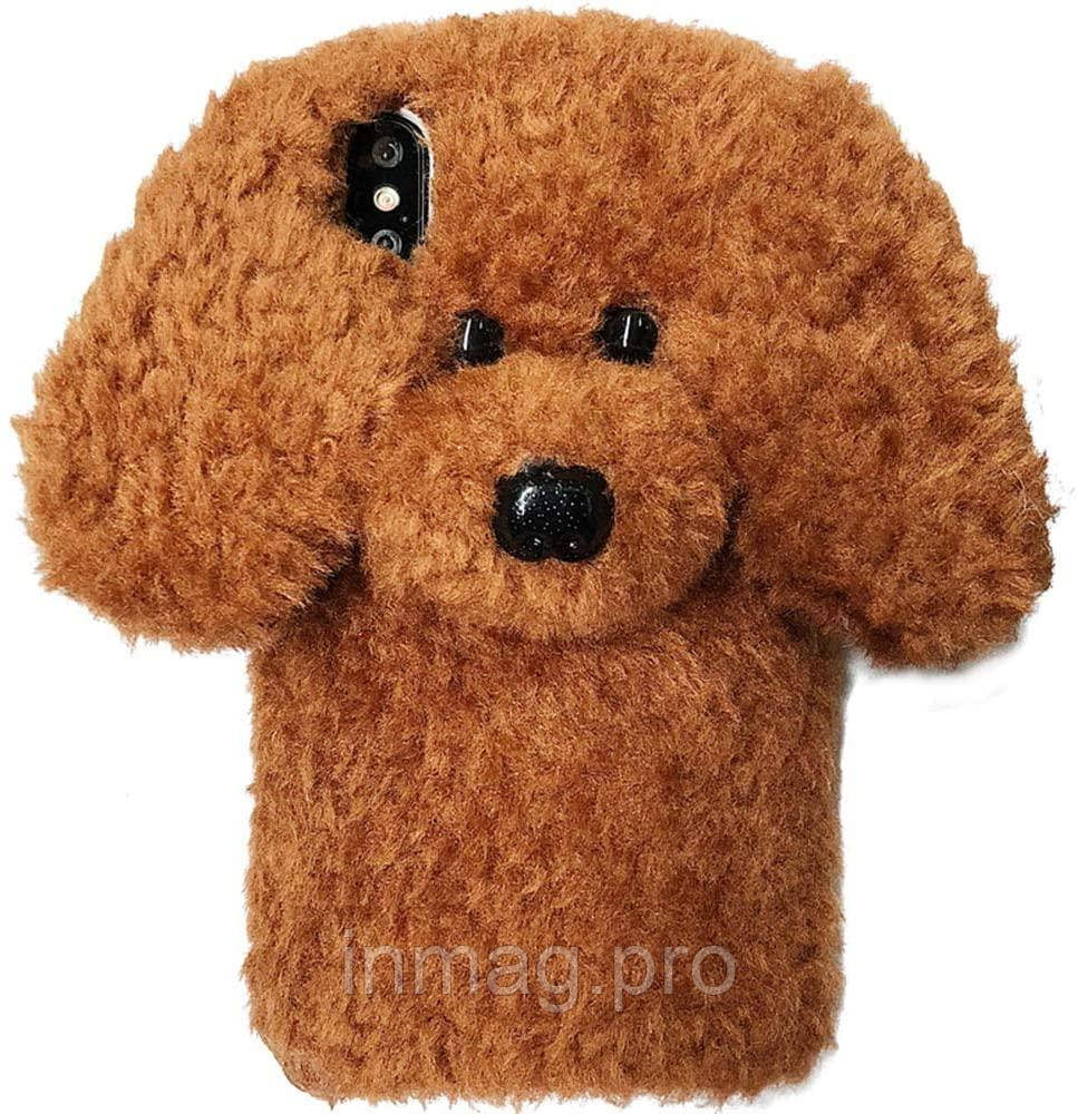 Чохол/ Панель Alitek для Apple iPhone Айфон X/Xs Teddy Dog Brown (плюш)