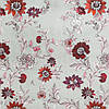 Декоративна тканина квіти бордові на льоні 280 см Італія 400411v4, фото 2
