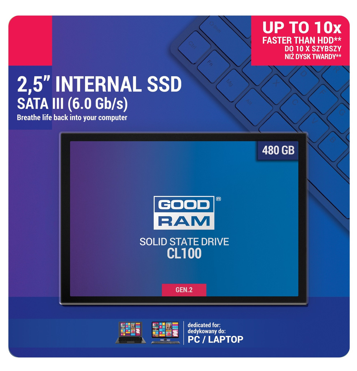 SSD Накопичувач GoodRam CL100 480GB SATAIII TLC