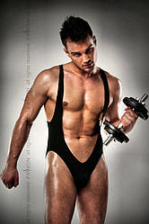 Еротичне чоловіче боді 011 BODY black, S/M, L/XL, XXL/XXXL