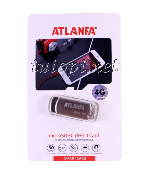 Флешка Atlanfa з ланцюжком 4GB AT-U1. Гарантія 1 рік