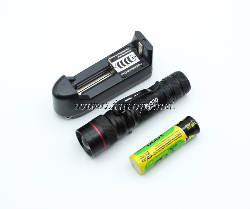 Ліхтар Police WD-330/ Li-ion 18650 або 1хАА/ 1 х Cree XML T6/ Zoom/ ЗУ microUSB
