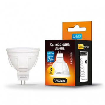 Світлодіодна лампа Videx VL-MR16-07534 (7W LED MR16 220V 4100K 700Лм)