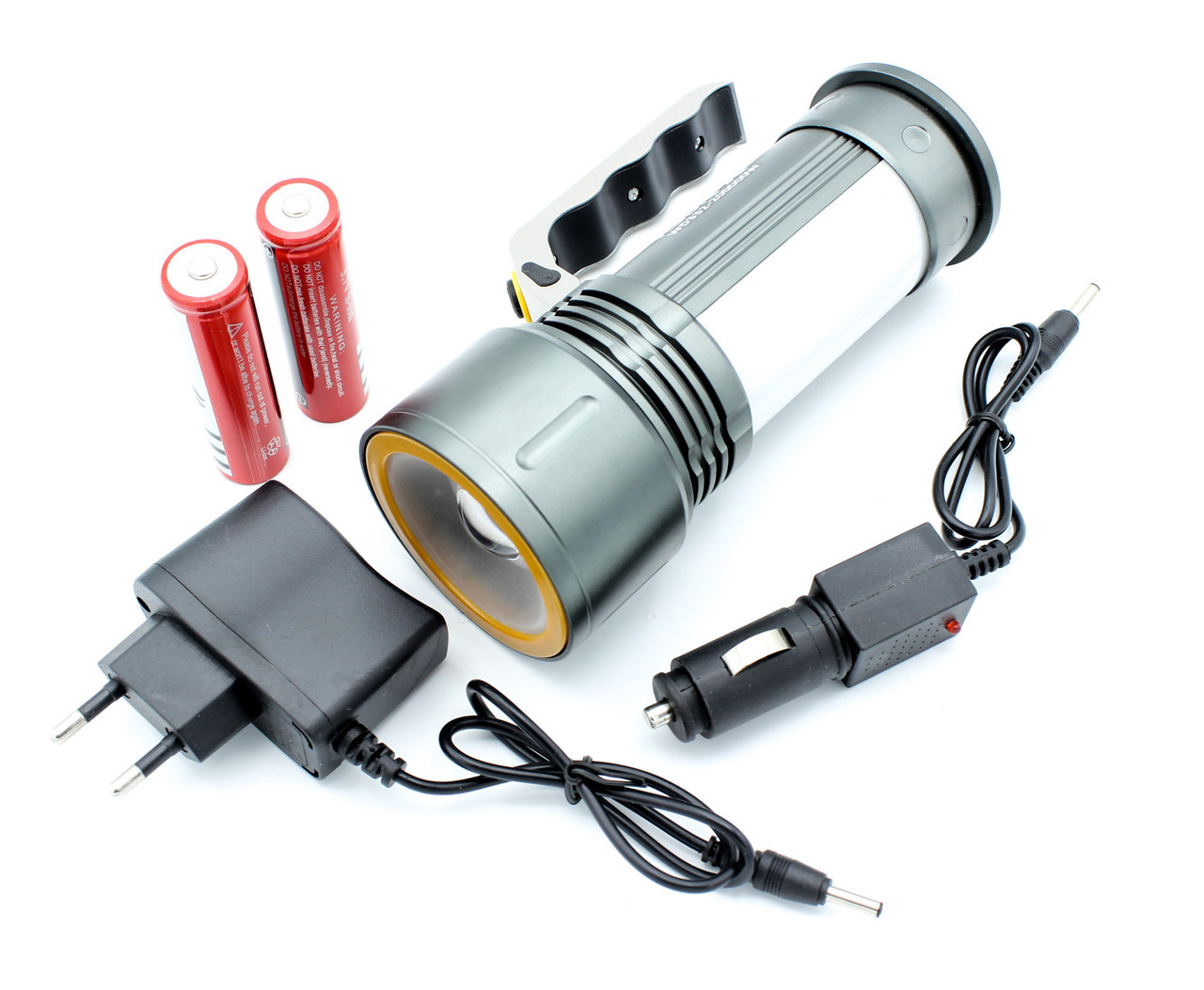 Фонарь WD215/ 2Х Li-ion18650/ 2× (XP-E+COB) / Боковая подсветка/ Zoom