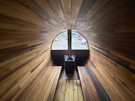 Лазня бочка з термодерева