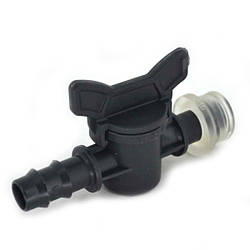 Кран під ущільнювальну гумку 16мм.