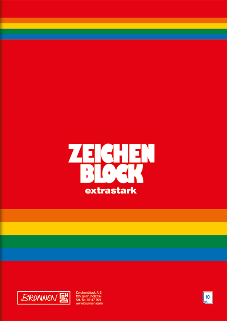 Альбом для малювання Brunnen, A2, 10 листів, 125 г/м2